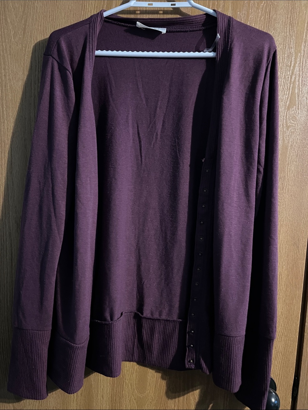 Zenana Outfitters Men's Open-Front Cardigan - Plum